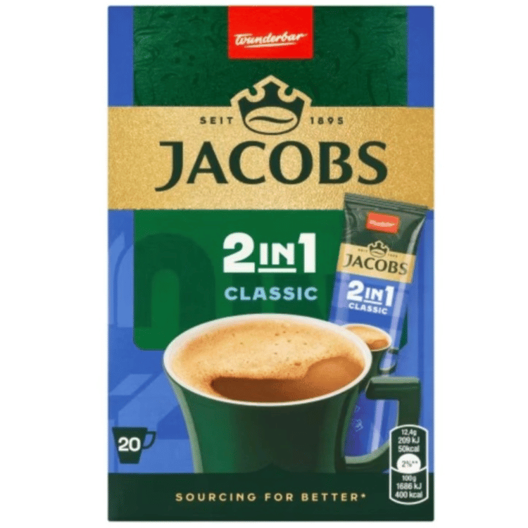 Jacobs Original 2 In 1 Instant Coffee 20 Pieces One Stop German Shop Jacobs Original 2 In 1 Instant Coffee 20 Pieces One Stop German Shop