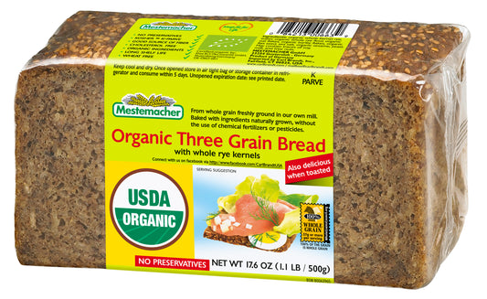 Mestemacher Organic Three Grain Bread