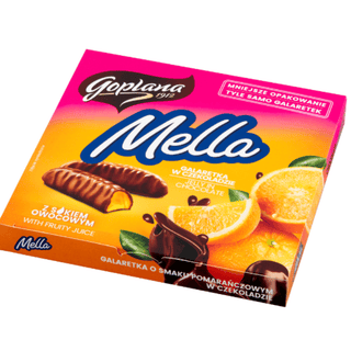 Goplana Galaretka Mella Pomaranczowa w czek.mlecz.(Orange Jello in Chocolate)