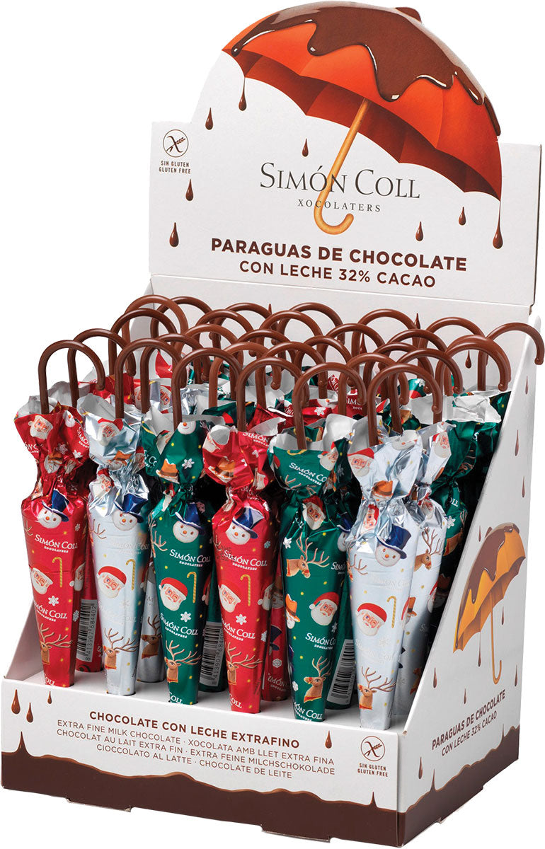 Simón Coll Christmas Umbrellas Milk Chocolate 35g