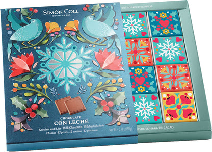 Simón Coll Christmas Milk Chocolate Squares 60g