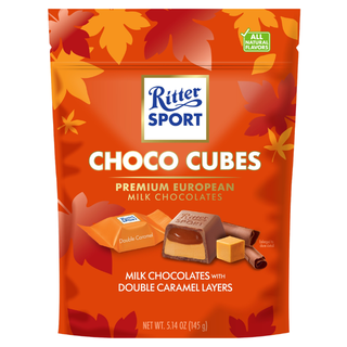 Ritter Sport Milk Chocolate with Double Caramel Layers Cubes