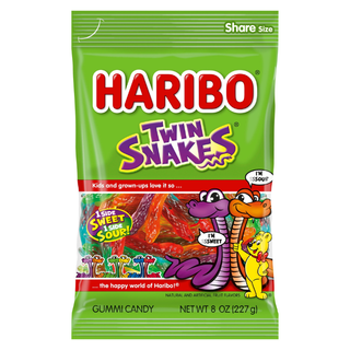 Haribo Twin Snakes Large (8oz)