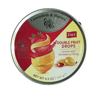 Cavendish & Harvey Fruit Tin - Duo Lemon Filled Strawberry