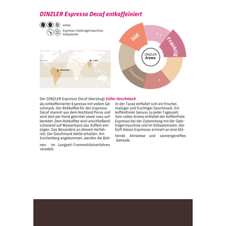 Dinzler Espresso Decaf - Whole Beans (250g)