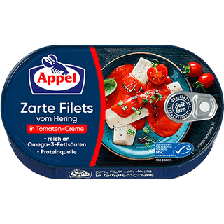 Appel Heringfilets In Tomaten-Creme