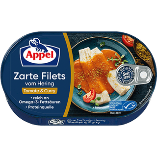 Appel Heringfilets Tomate-Curry