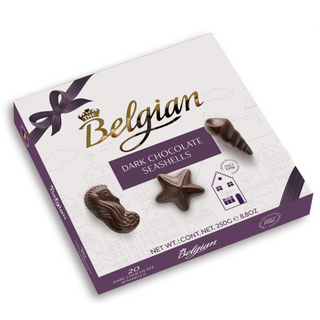 belgian dark chocolate seashells
