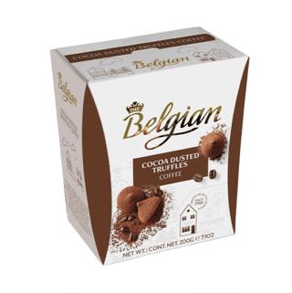 Belgian Dusted Truffles with Coffee flavor.