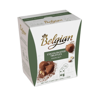 Belgian Dusted Truffles with Hazelnut flavor.