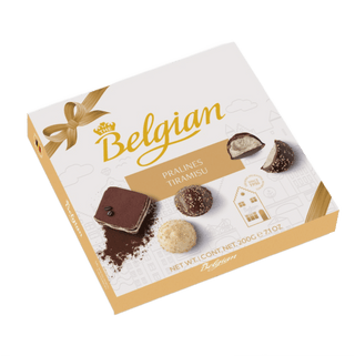 Belgian Tiramisu flavored chocolate pralines.
