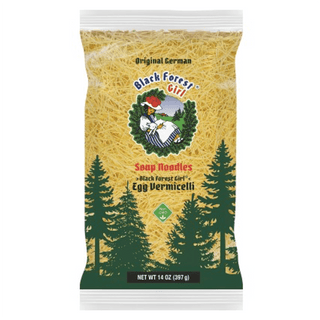 Bag of Black Forest Girl Egg Vermicelli with forest design on a white background