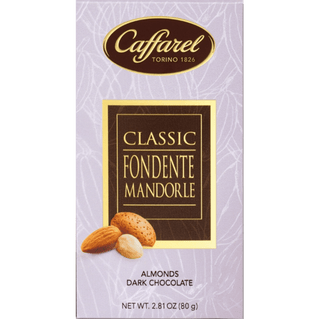 Caffarel Dark Chocolate covered whole almonds.