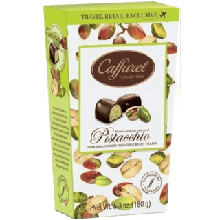 Caffarel Dark Pistacchio chocolate bar with pistachio cream.