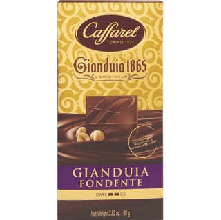 Caffarel Dark Chocolate Gianduia bar.