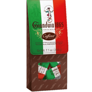 Caffarel Italian Flag themed chocolate assortment bag.