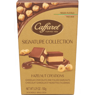 Assorted Caffarel Milk Hazelnut Cremino and Piemonte chocolates.