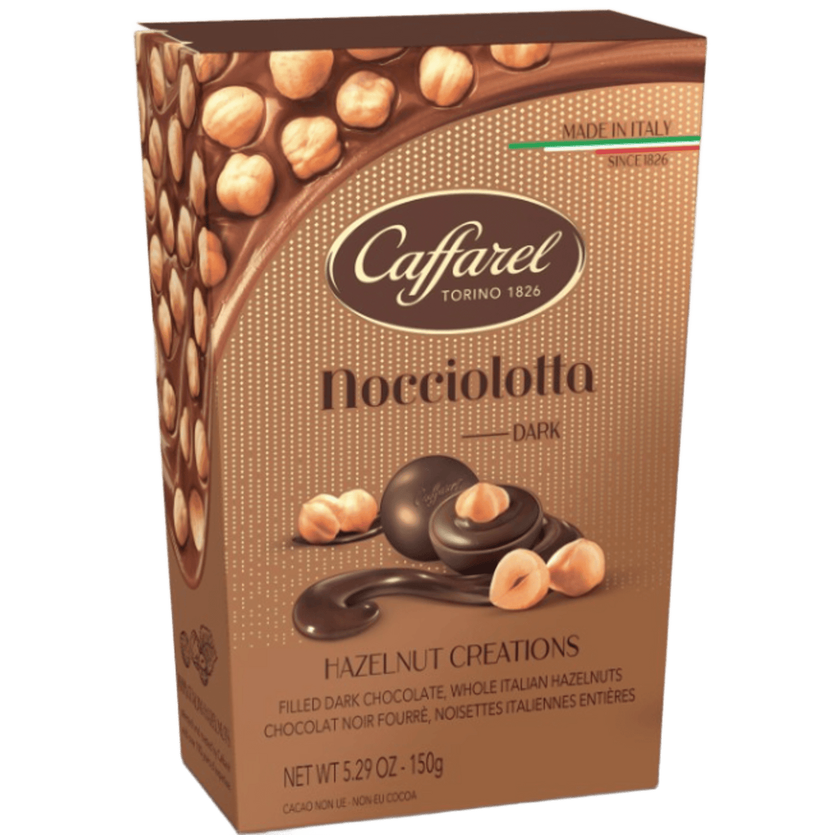 Caffarel Nocciolotta Dark Hazelnut Creations Cornet Box – One Stop