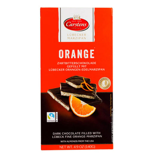 Carstens Dark Chocolate Orange Marzipan Bar
