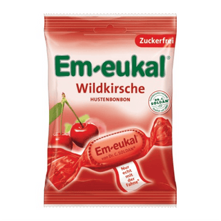 Em-eukal Wildkirsche candy package on a white background
