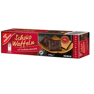 german dark chocolate wafers from gut und günstig