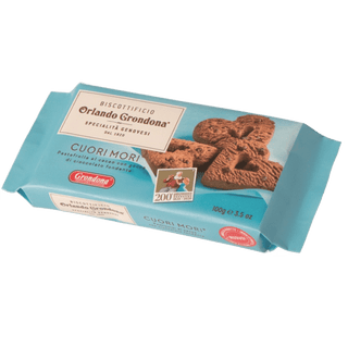 Grondona Cuori Mori chocolate shortbread heart cookies.