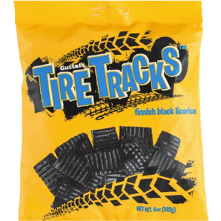 Gustaf's Tire Tracks traditional black liquorice laces.