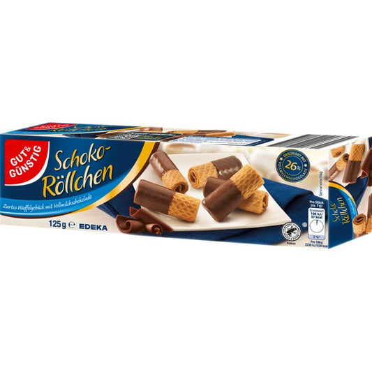 GG Wafer Rolls Milk Chocolate (Schoko-Röllchen Vollmilch)