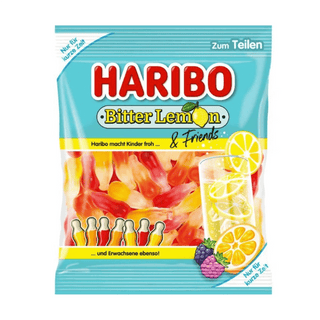 Haribo Bitter Lemon & Friends candy package with colorful design