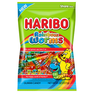Haribo Rainbow Worms Large 8oz