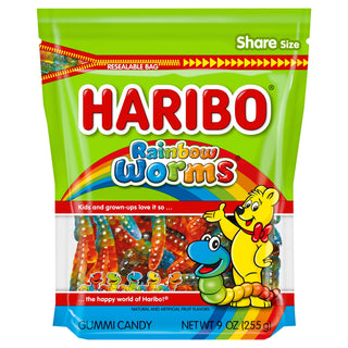 Haribo Rainbow Worms Large 9oz