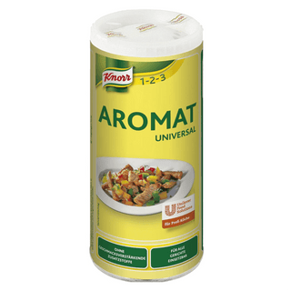Knorr Aromat Universal seasoning canister on a white background