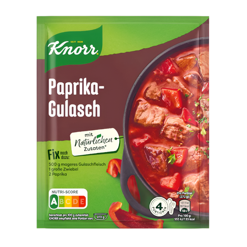 German paprika goulash from knorr