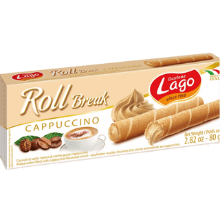 Lago Roll Cappuccino Filled Wafer Chocolate Candy