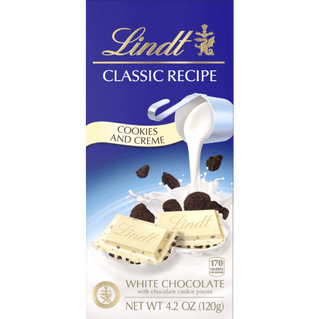 Lindt Classic Recipe White Chocolate Cookies & Cream.