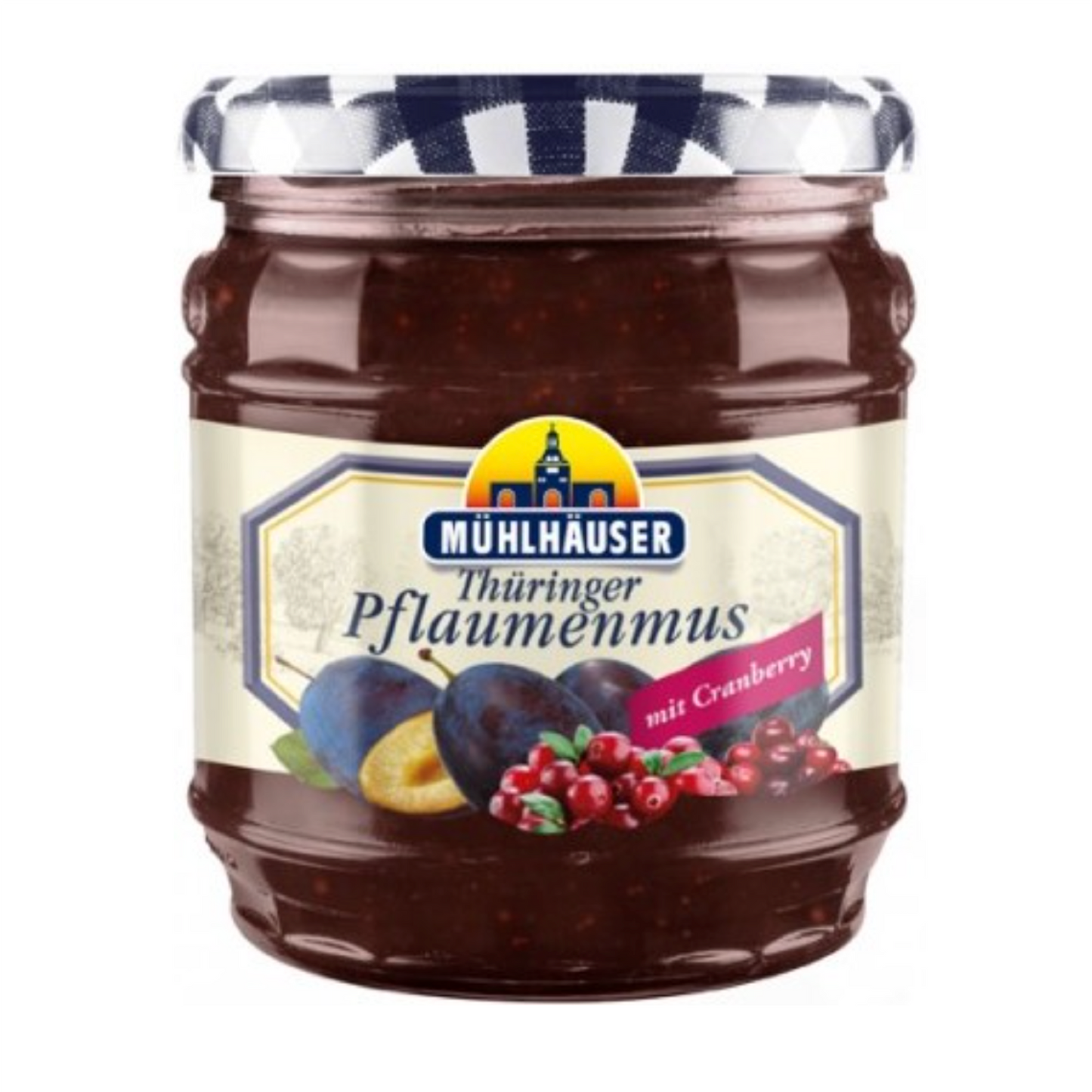 Mühlhäuser Original Thurinigian Plum Jam (Pflaumenmus mit Cranberry)