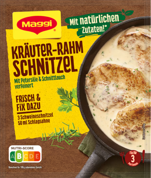 Maggi Fix Kräuter-Rahm Schnitzel