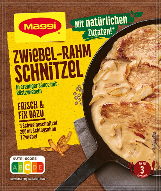 Maggi Fix Zwiebel-Rahm Schnitzel