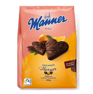 orange chocolate wafer hearts from manner