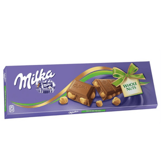 german milk chocolate with whole hazelnuts from milka
