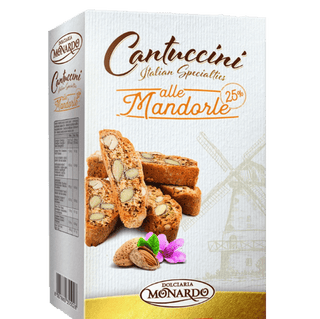 Artisanal Monardo almond-rich cantuccini biscuits.