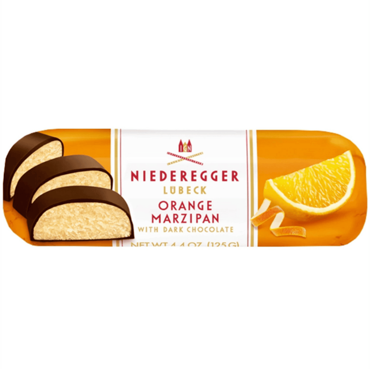 Niederegger Orange Dark Chocolate Covered Marzipan Loaf (4.4oz