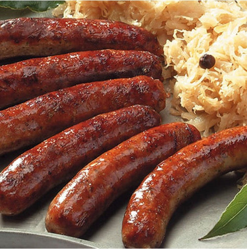 Nürnberger Bratwurst, eight small Nuremberger pork sausages in sheep casing