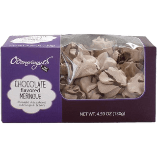 A bowl of light, airy chocolate flavored meringue drops.