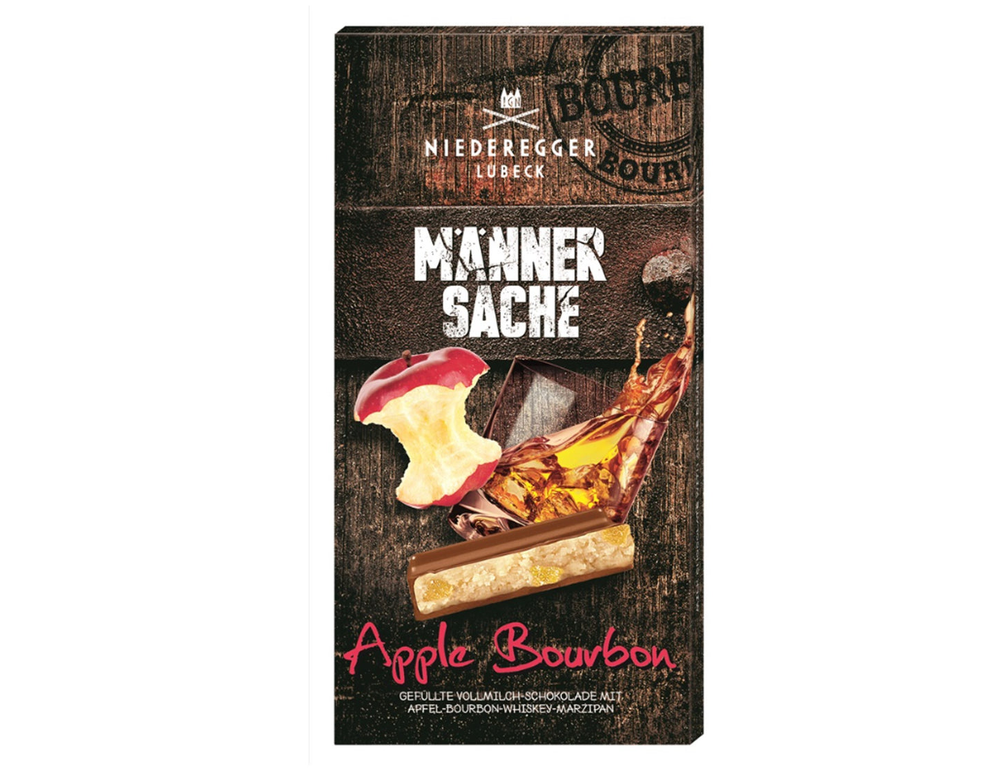 Niederegger Apple Bourbon Milk Chocolate Marzipan Bar