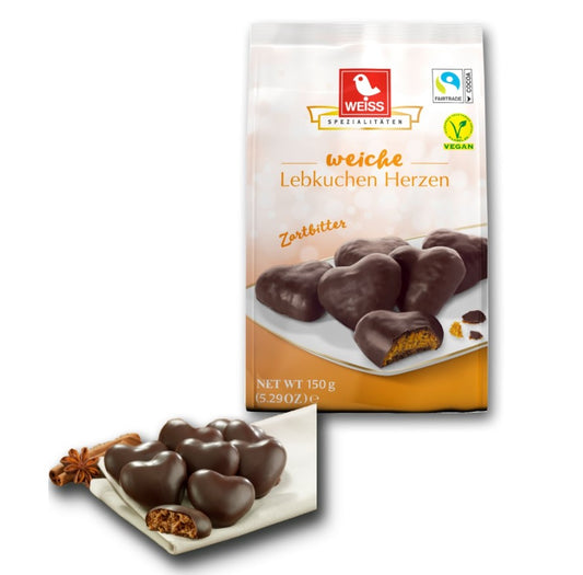 Weiss Lebkuchen Herzen Zartbitter