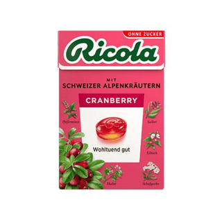 Ricola Box Cranberry Sugar free