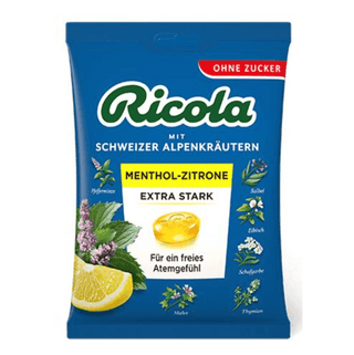 Ricola Menthol-Lemon Extra Strong Sugar free