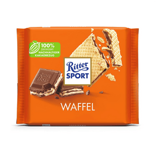 german chocolate bar with waffles from ritter sport