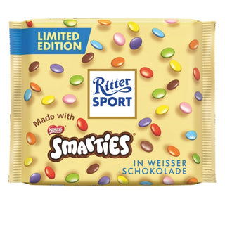 German white chocolate with smarties from ritter sport